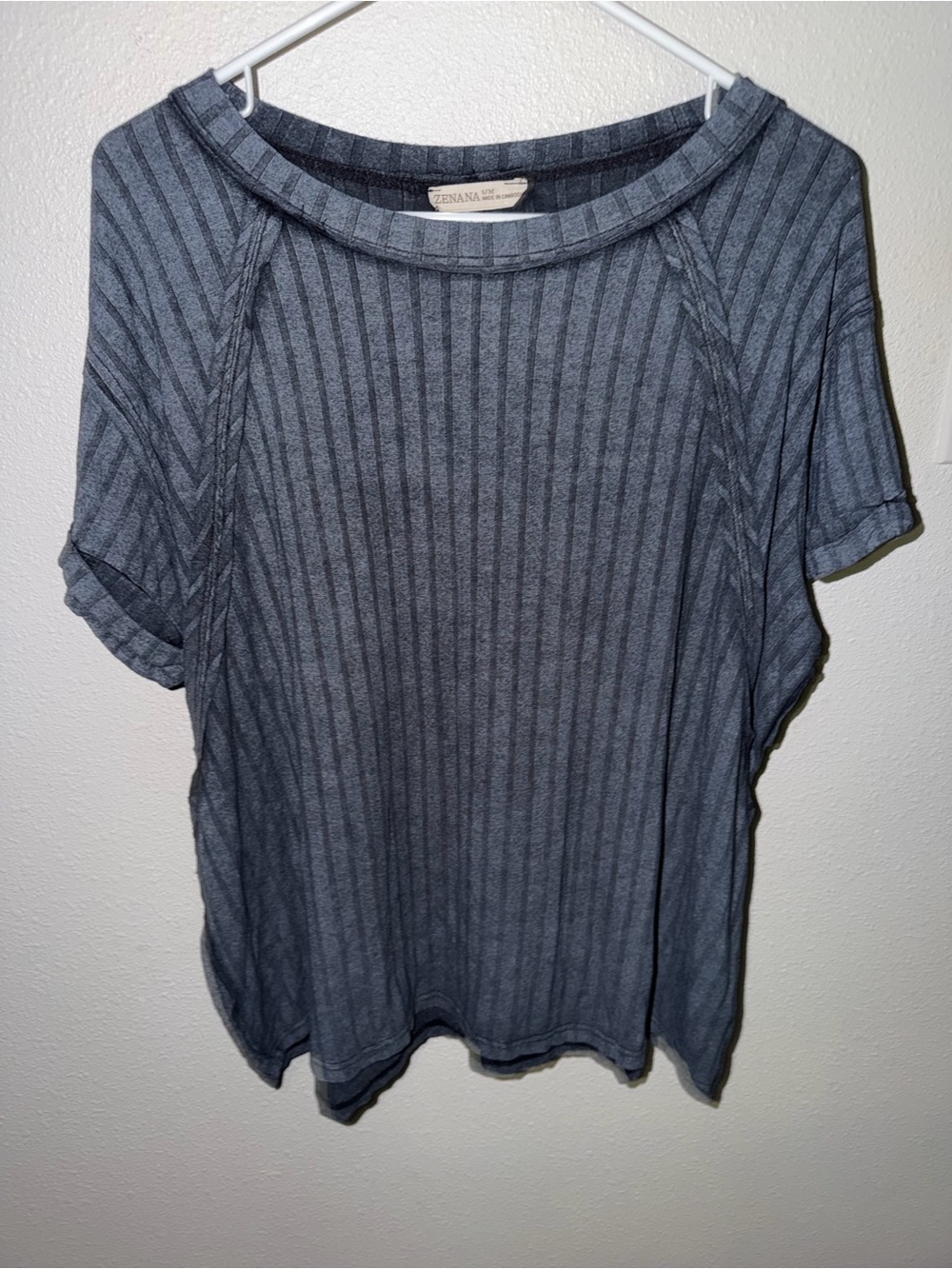 Zenana Outfitters Lightweight Soft Short Sleeve Wide Ribbed Tee NWOT